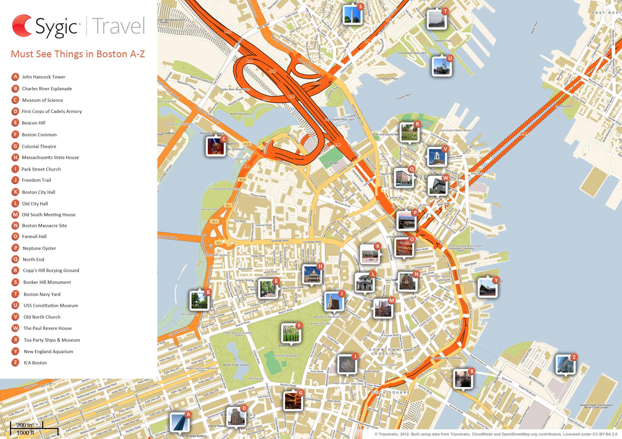 boston tourism map