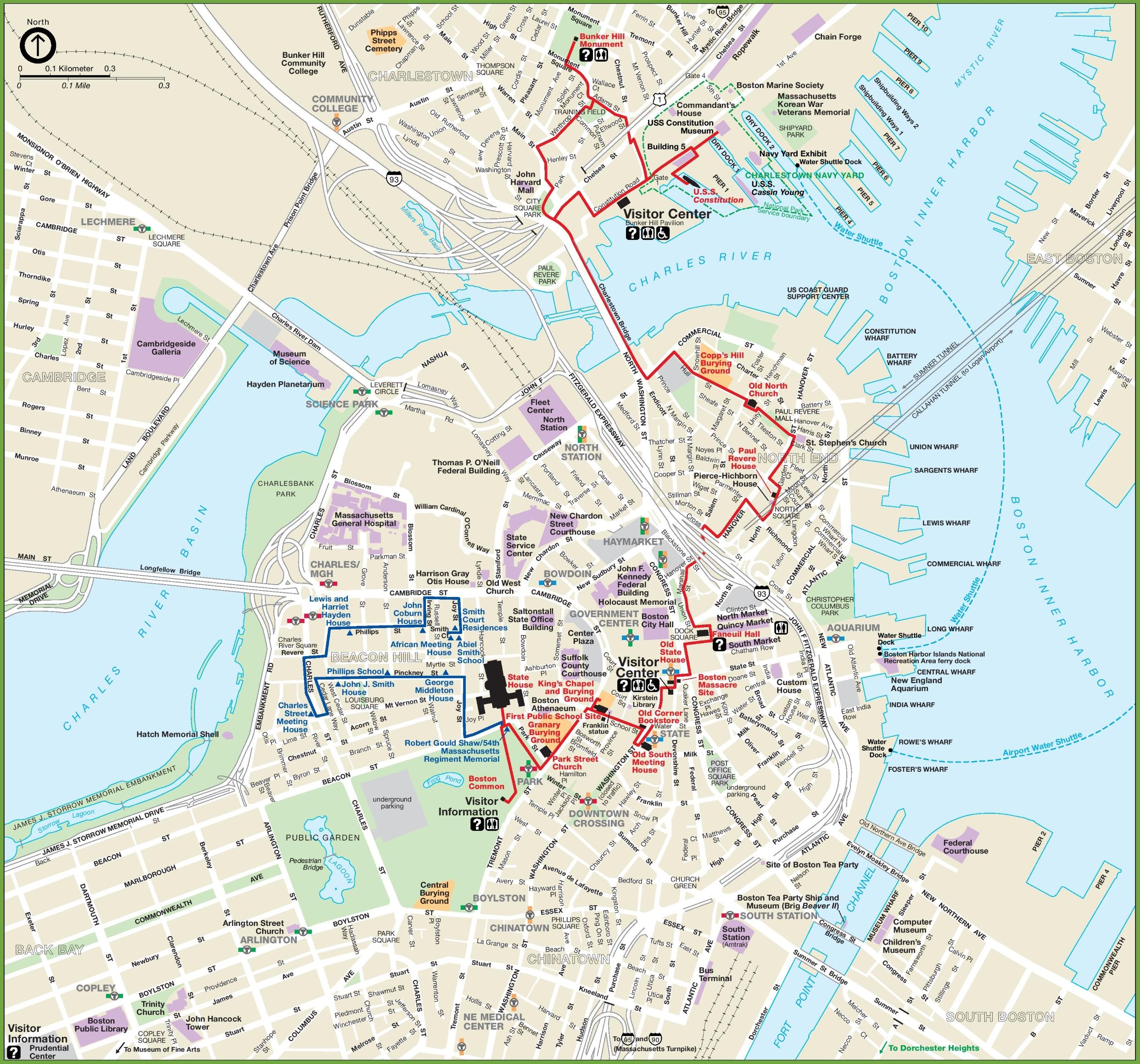Boston Downtown Map 