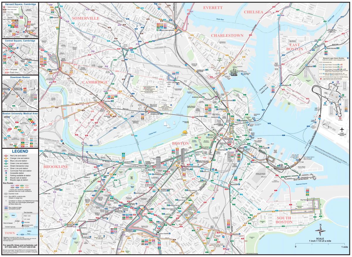 Boston bus station map