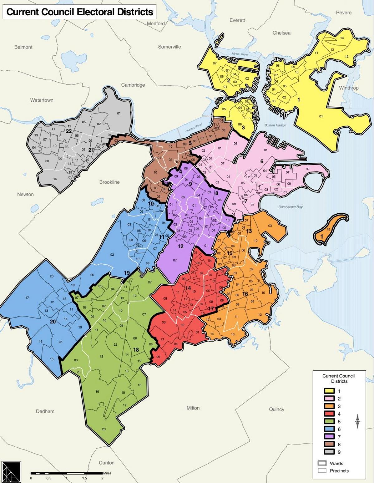 Boston district map