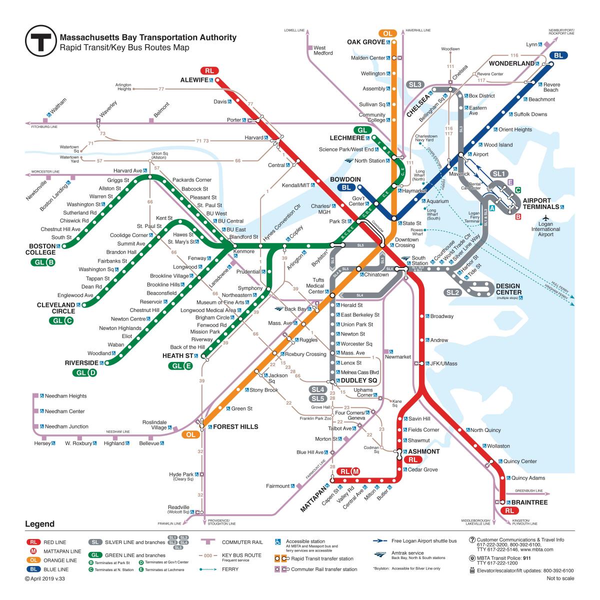 Boston metro stations map