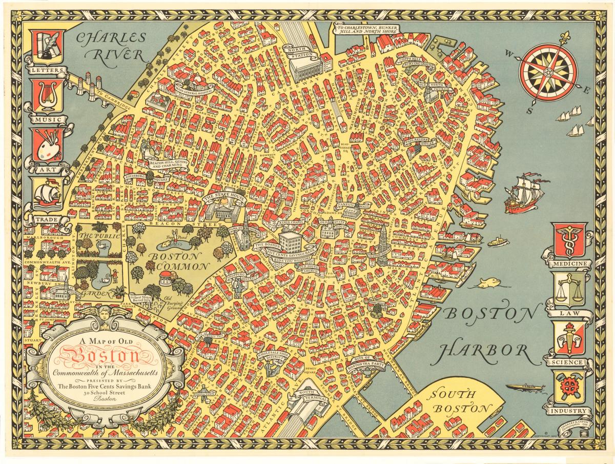 Boston antique map