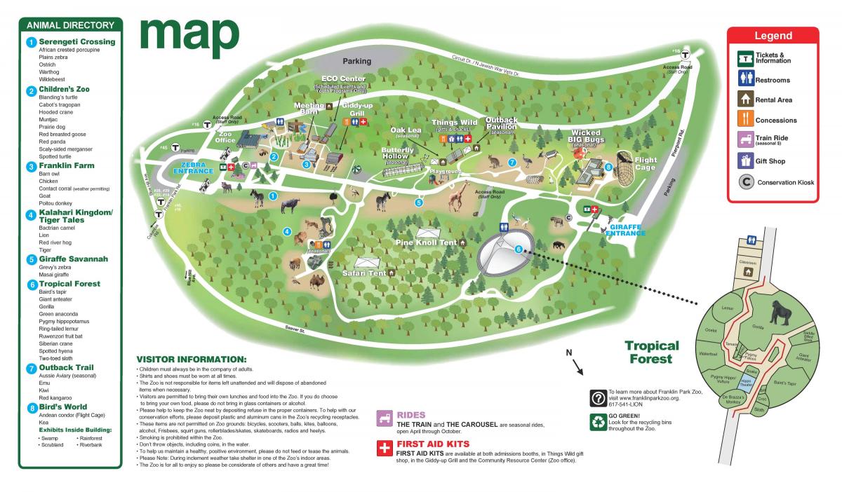 Boston zoo park map
